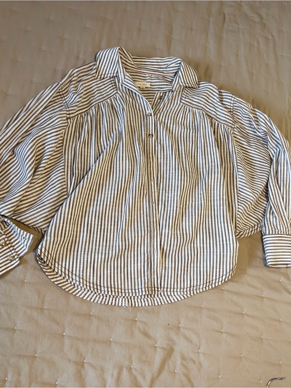 Pilcro Anthropologie Striped Oversized Button Down Shirt